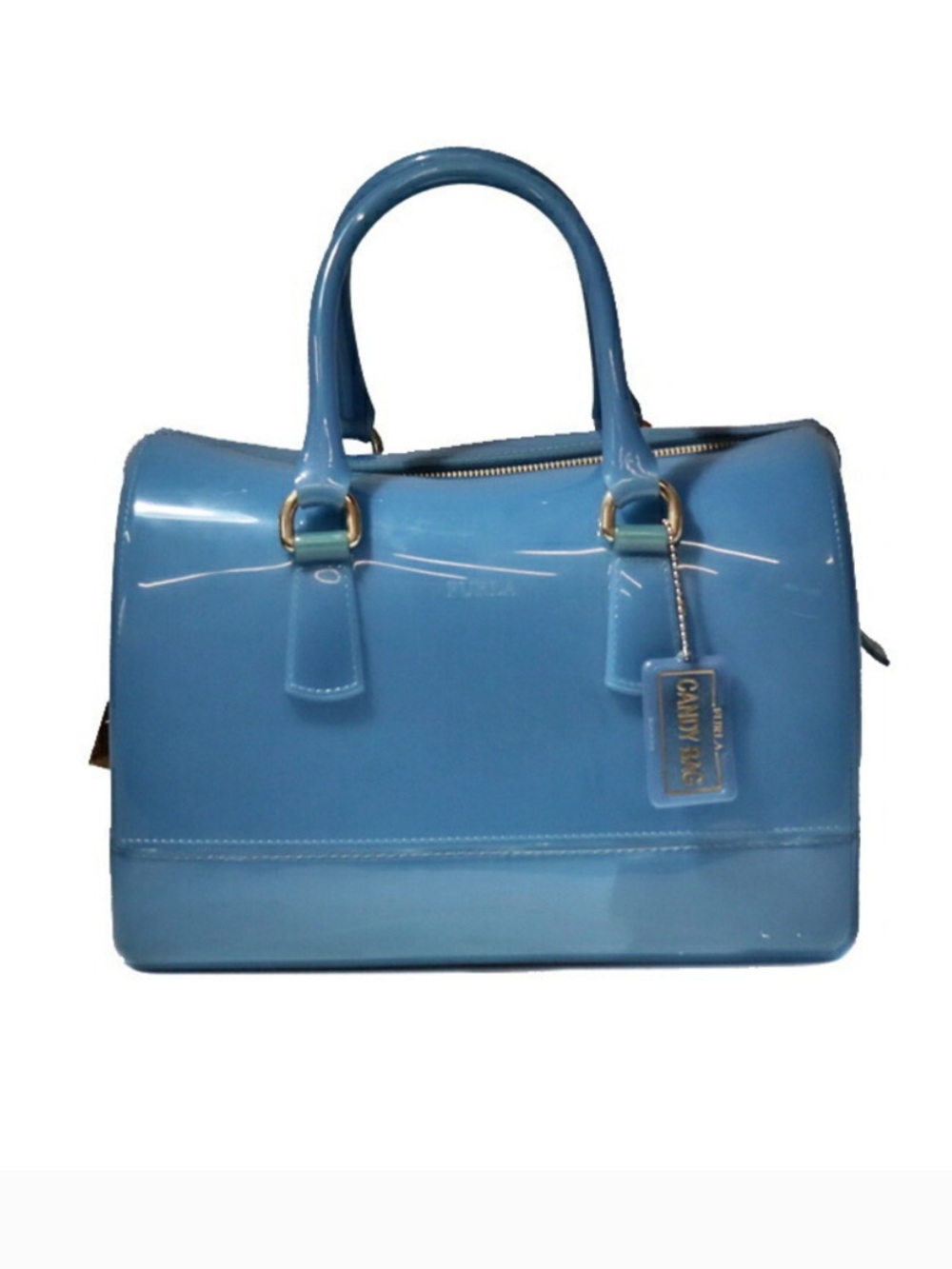 Large size blue furla candy bag